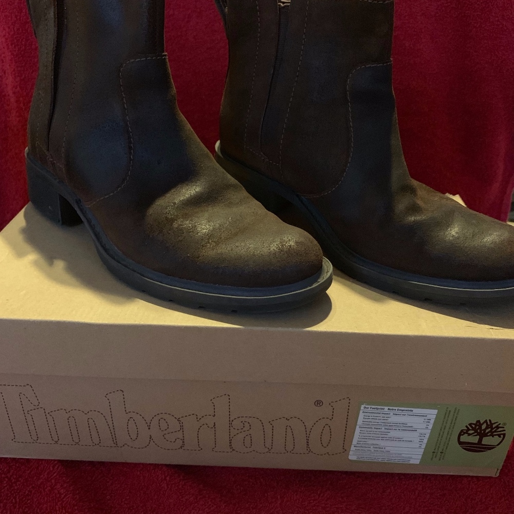 Mid Calf Suede Motocycle boot